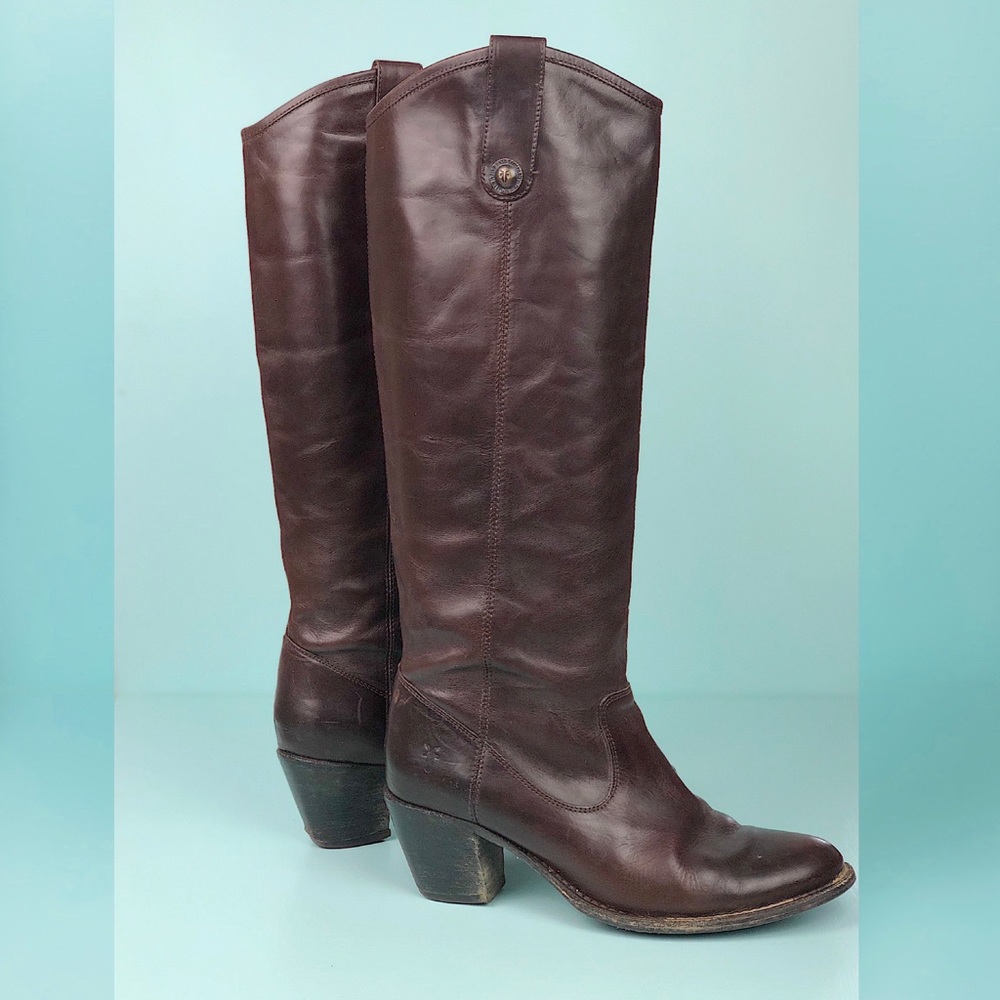 Frye Melissa Button Leather Riding Boot
